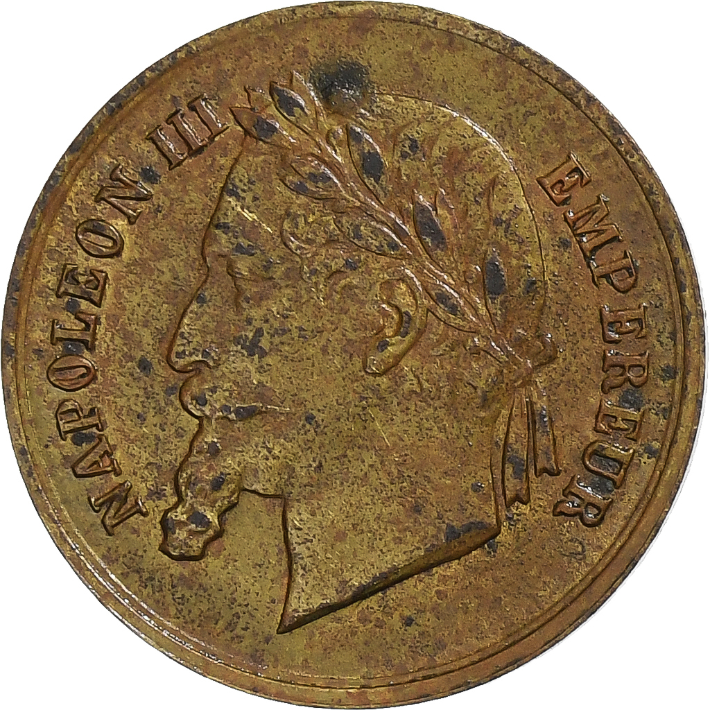 France, Token, Exposition Universelle, Commission Impériale, Brass, 