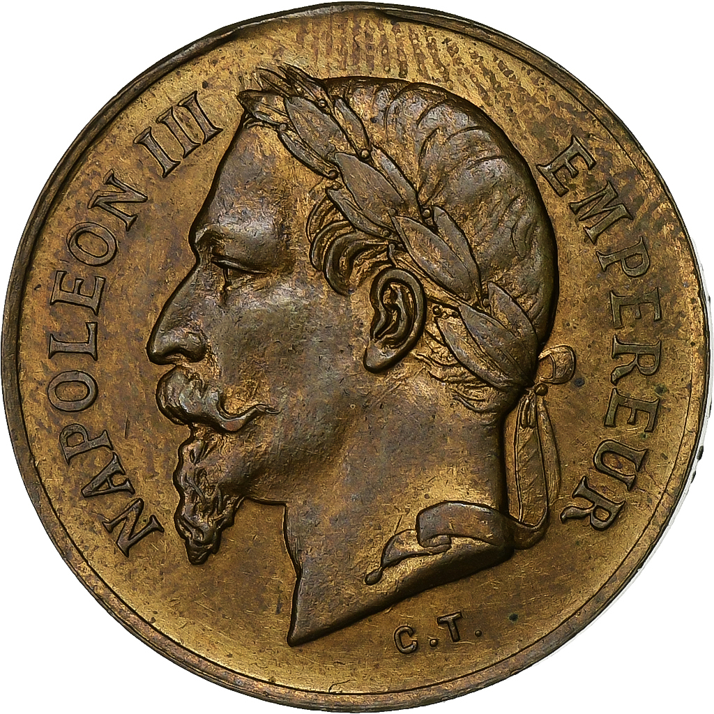 France, Medal, Napoléon III, Concours Musical à Lille, 1862, Brass, 