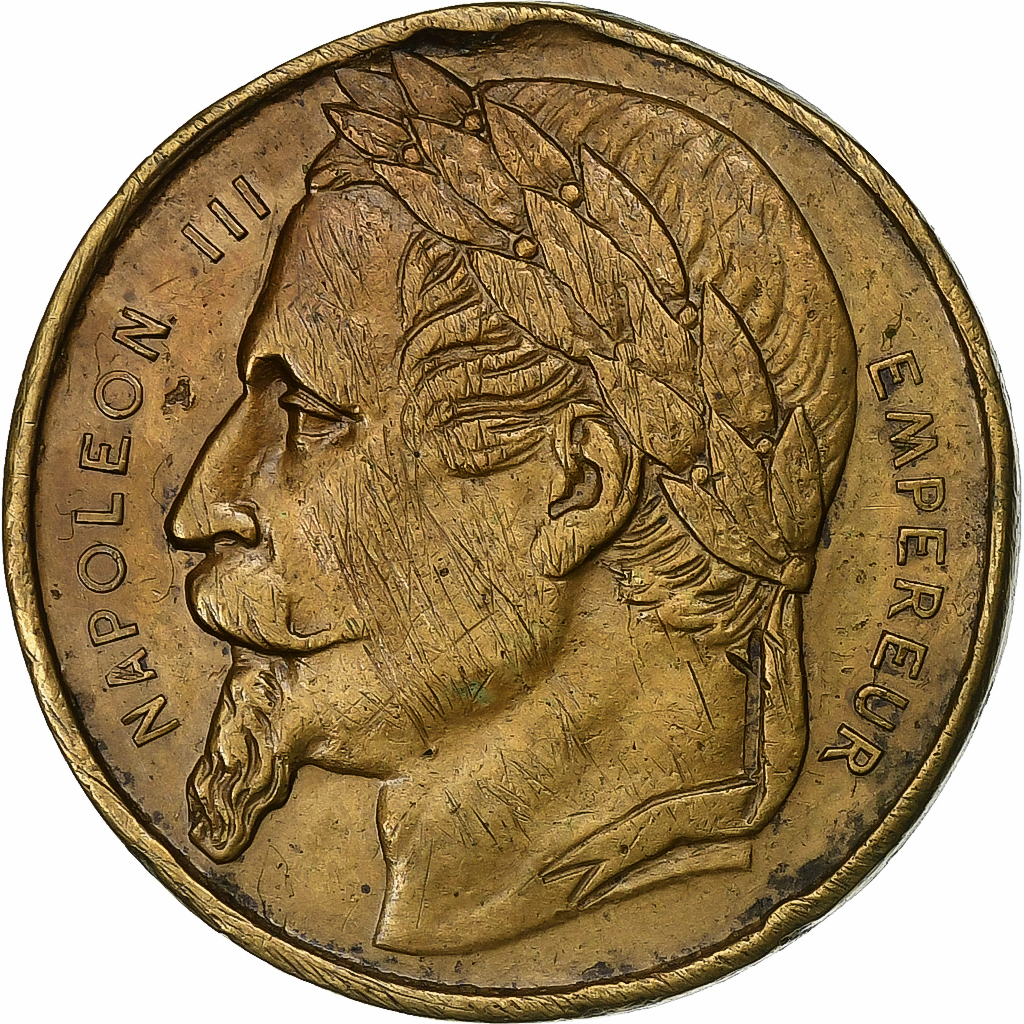 France, Medal, Napoléon III, Fêtes de Lille, 1867, Brass, 