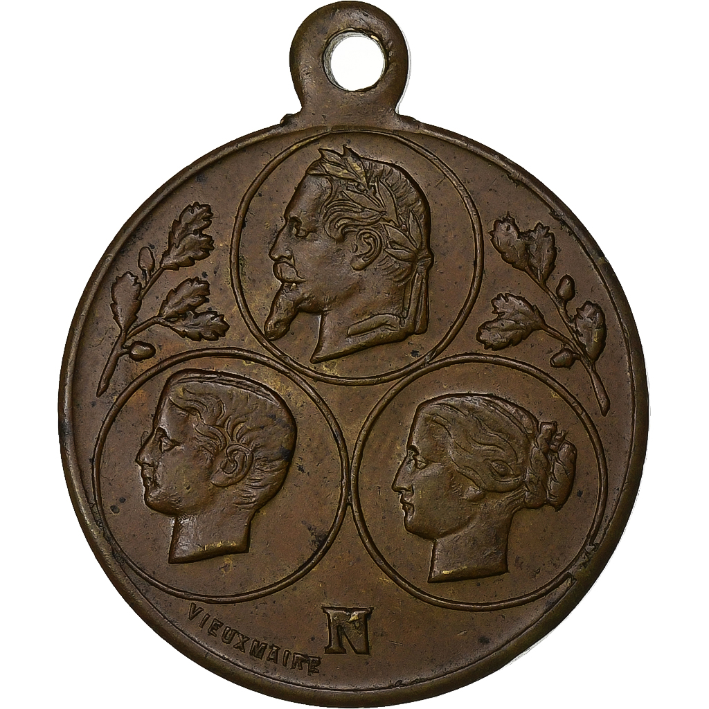 France, Medal, Exposition des Beaux Arts de Chartres, 1869, Brass, 