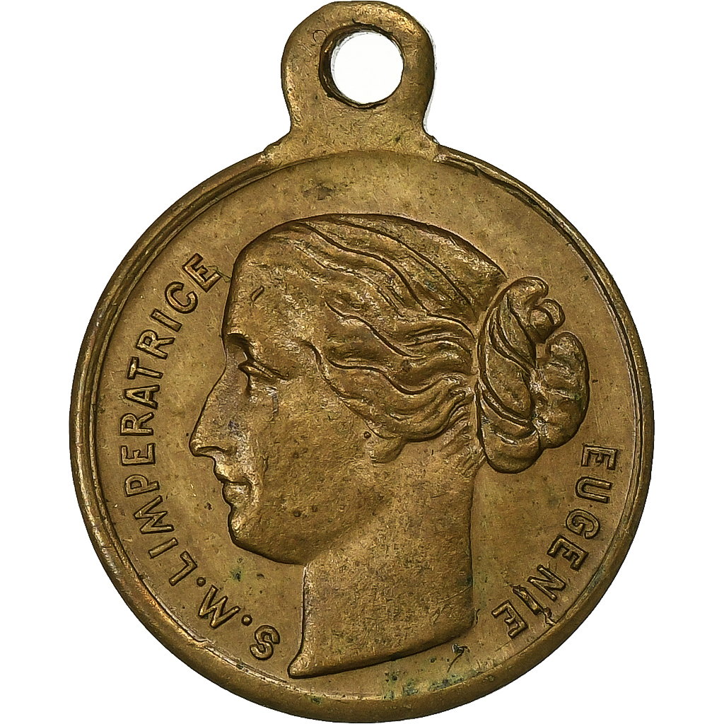 France, Medal, Mariage de Napoléon III et d'Eugénie, 1853, Brass, 