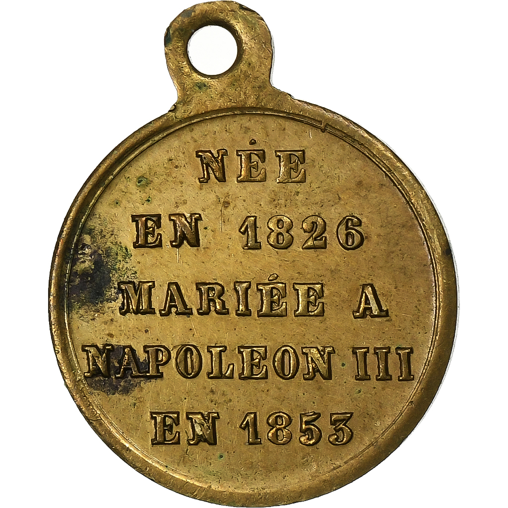 France, Medal, Mariage de Napoléon III et d'Eugénie, 1853, Brass, 