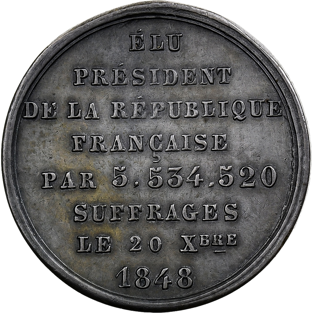France, Medal, Louis Napoléon Bonaparte, Président de la République, 1848