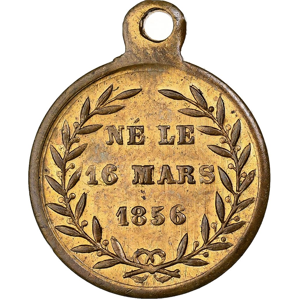 France, Medal, Naissance du Prince impérial, 1856, Brass, 