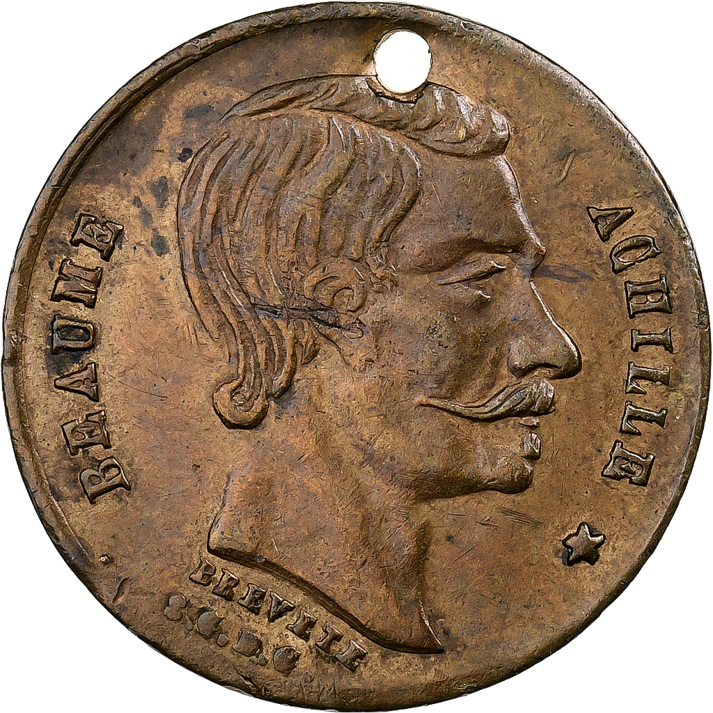 France, Medal, Beaume Achille, Brass, 