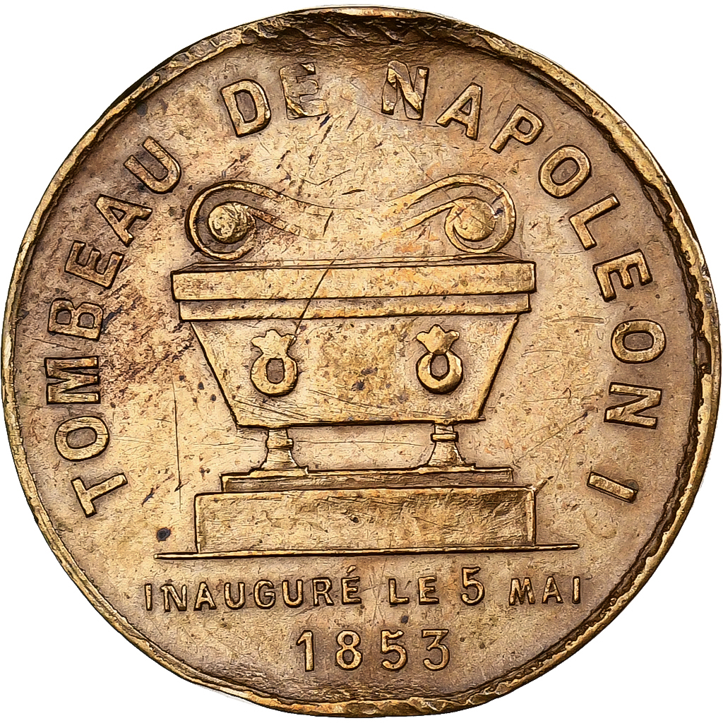 France, Medal, Inauguration du Tombeau de Napoléon Ier, 1853, Brass, Trotin