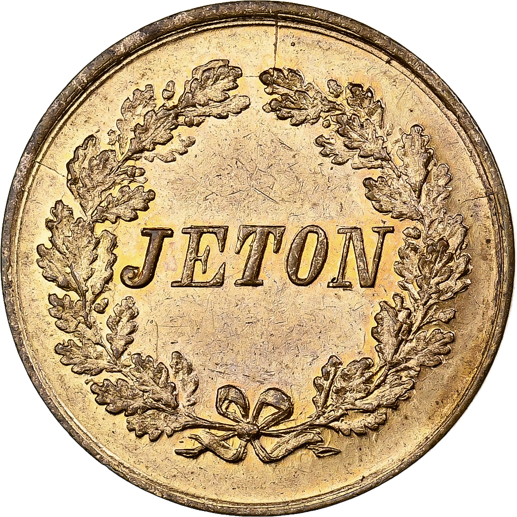 France, Medal, Jeton de jeu, Napoléon III, Kaiser d. Franzosen, Brass, 