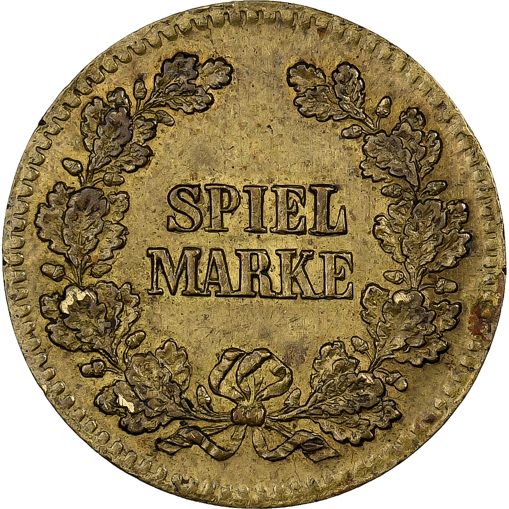 France, Medal, Jeton de jeu, Napoléon III, Kaiser d. Franzosen, Brass