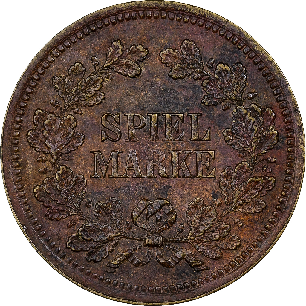 France, Medal, Jeton de jeu, Napoléon III, Kaiser d. Franzosen, Brass