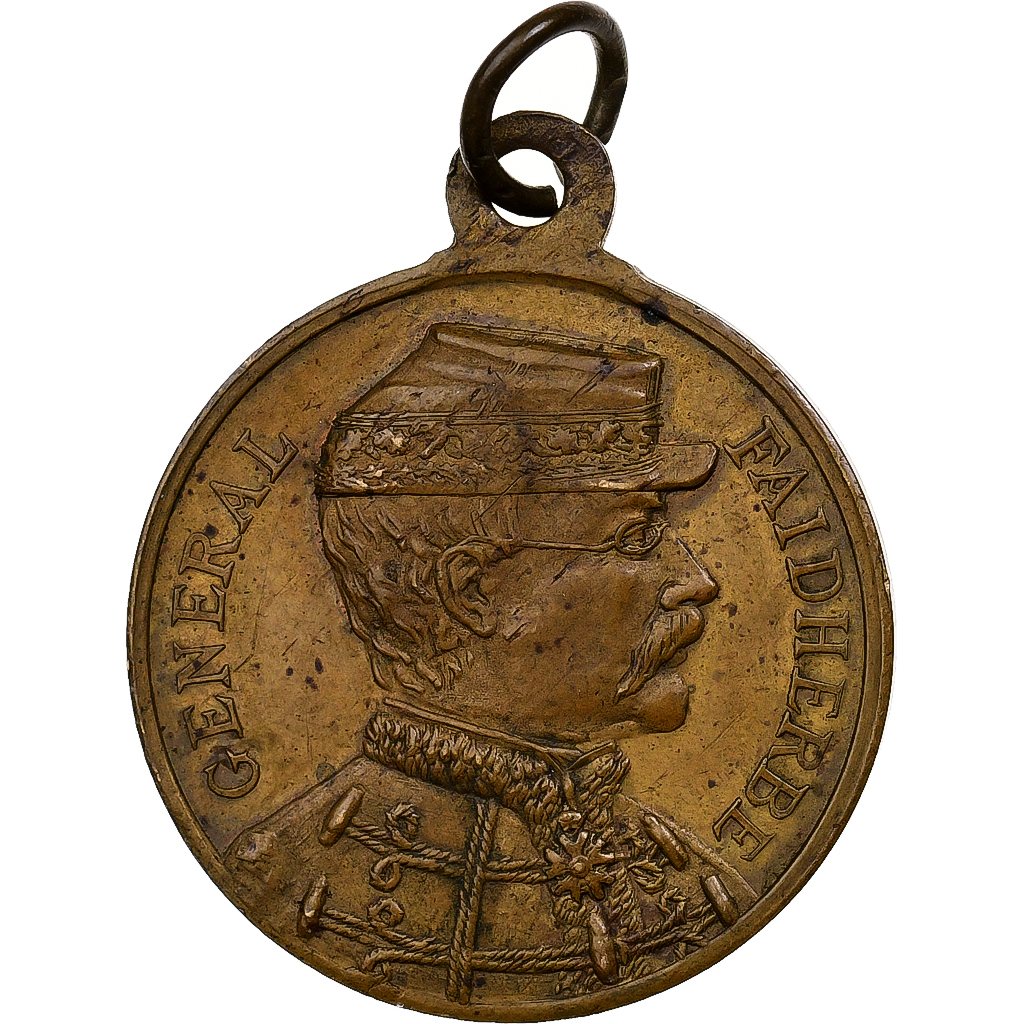 France, Medal, Faidherbe, Général en Chef de l'Armée du Nord, Brass