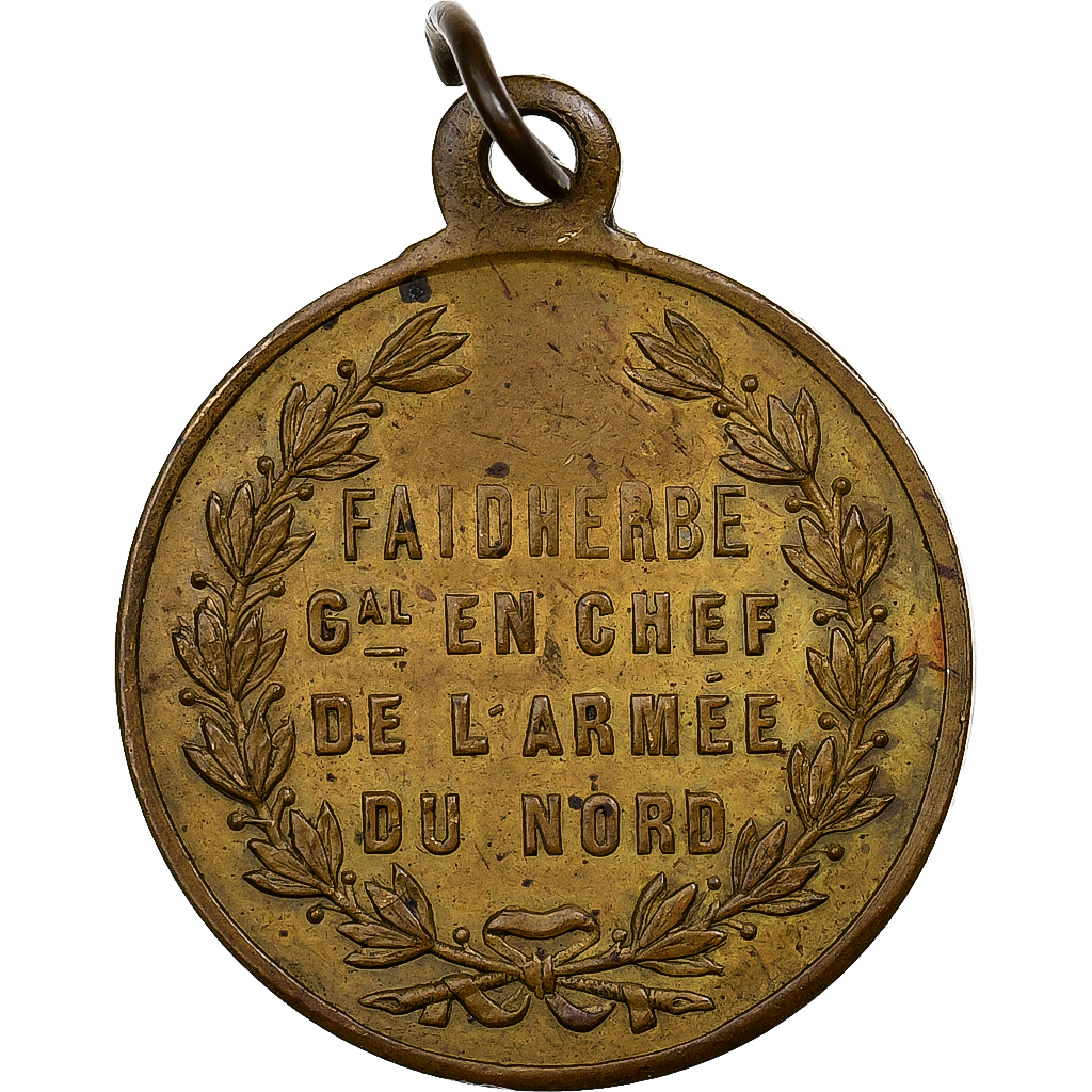 France, Medal, Faidherbe, Général en Chef de l'Armée du Nord, Brass