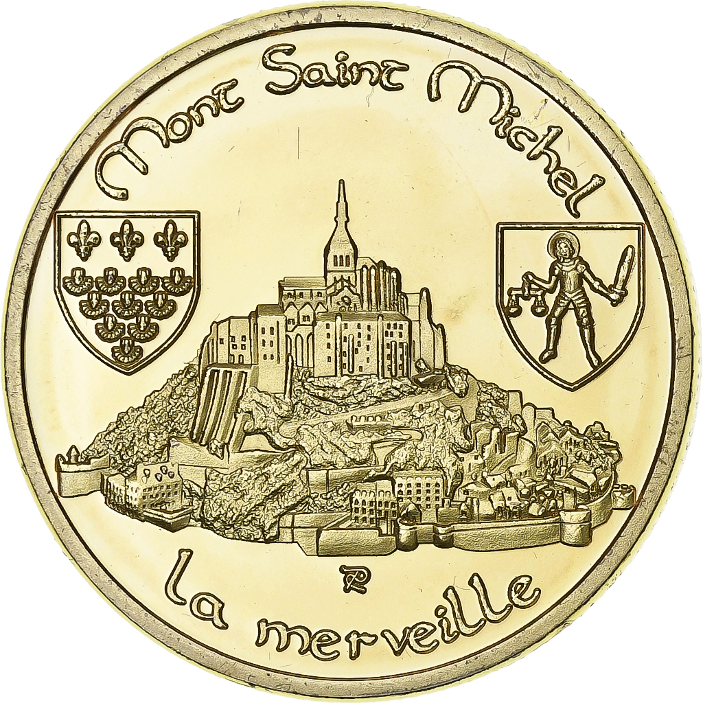 France, Token, Le Mont-Saint-Michel - La Merveille, Copper-nickel Aluminium