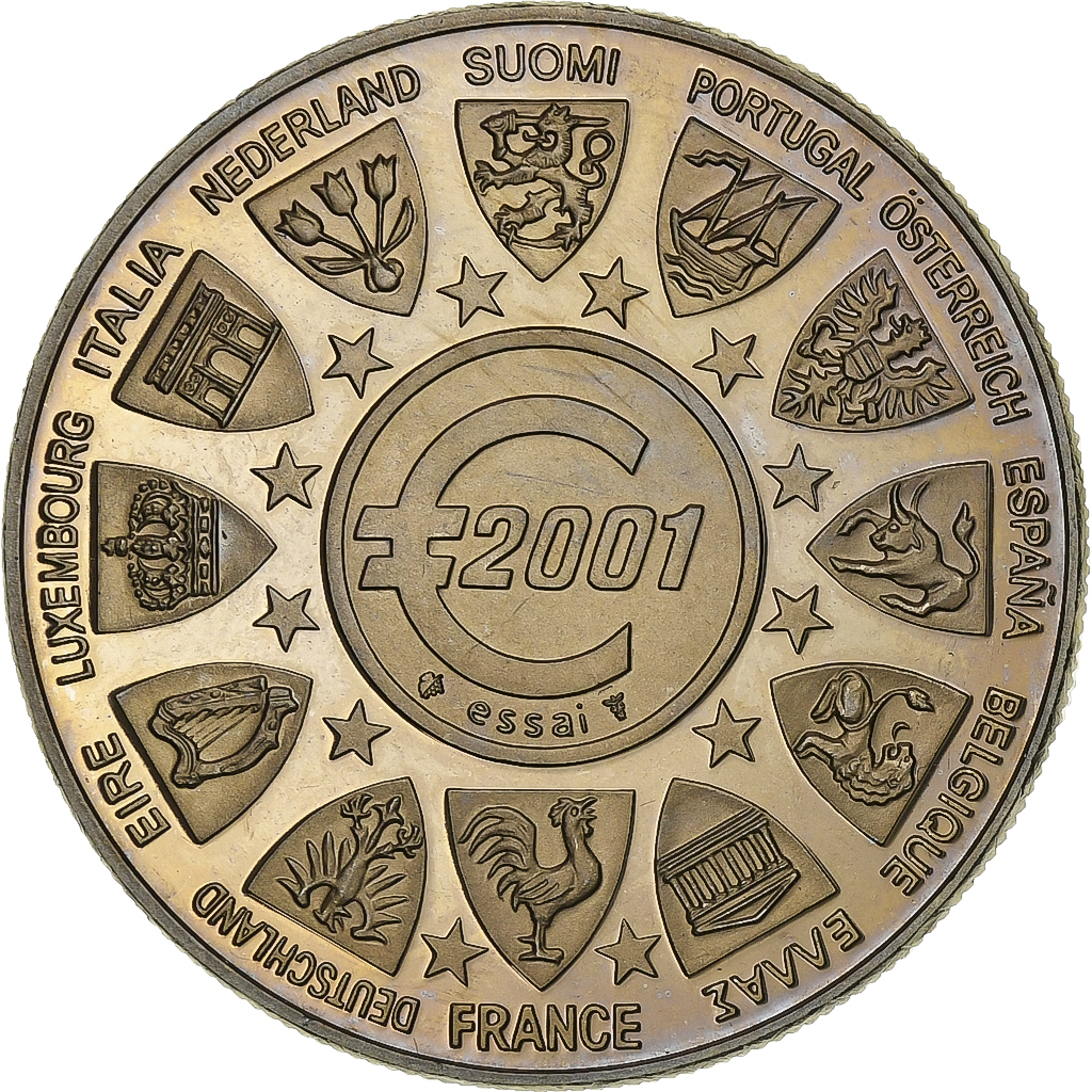 France, Medal, L'Europe, La Semeuse, 2001, Copper-nickel, 