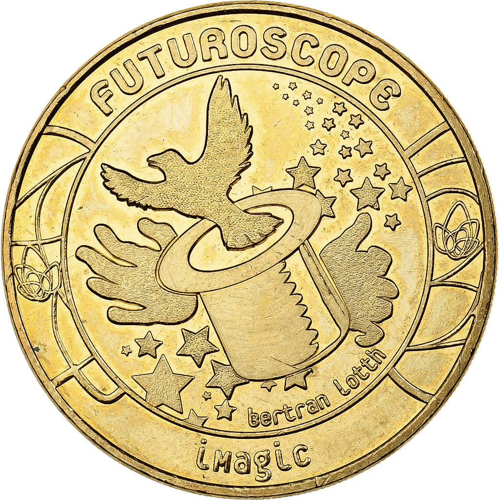 France, Token, Jaunay-Clan  Futuroscope n°15, 2014, Copper-nickel Aluminium