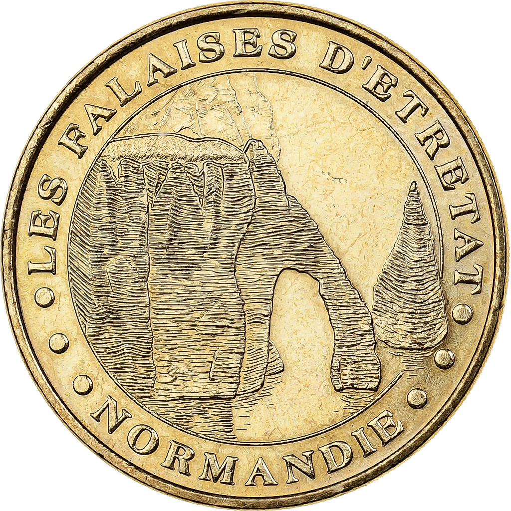 France, Token, 76/ Falaises d'Etretat, 2008, Copper-nickel Aluminium, Monnaie de