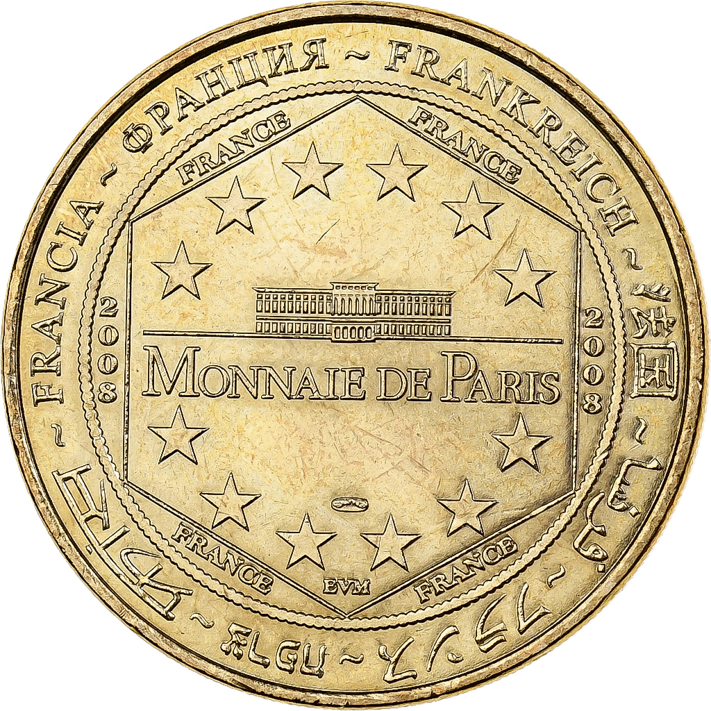France, Token, 76/ Falaises d'Etretat, 2008, Copper-nickel Aluminium, Monnaie de