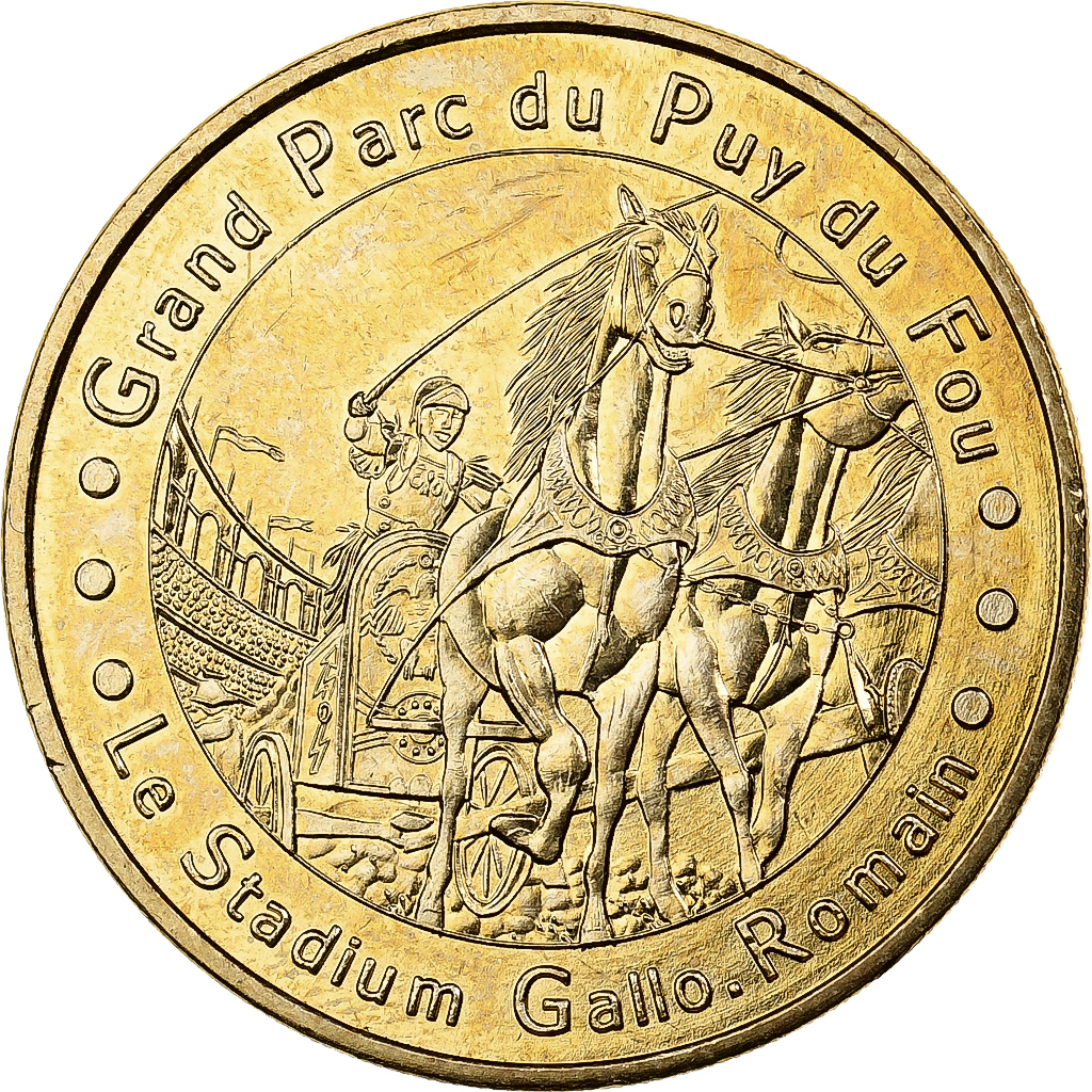 France, Token, Puy du Fou, Stadium Gallo-Romain, 2008, Copper-nickel Aluminium