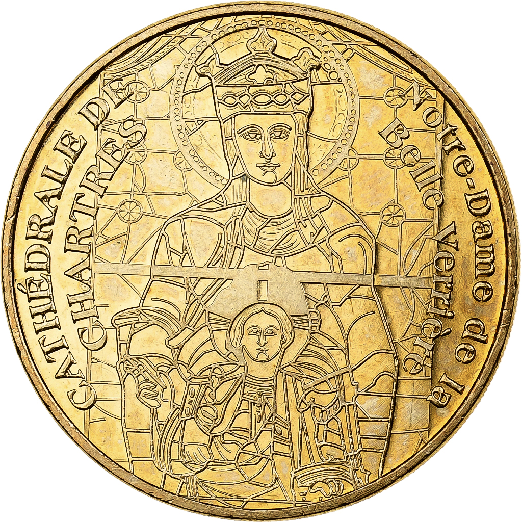 France, Token, 28/ Cathédrale de Chartres - Belle Verrière, 2010