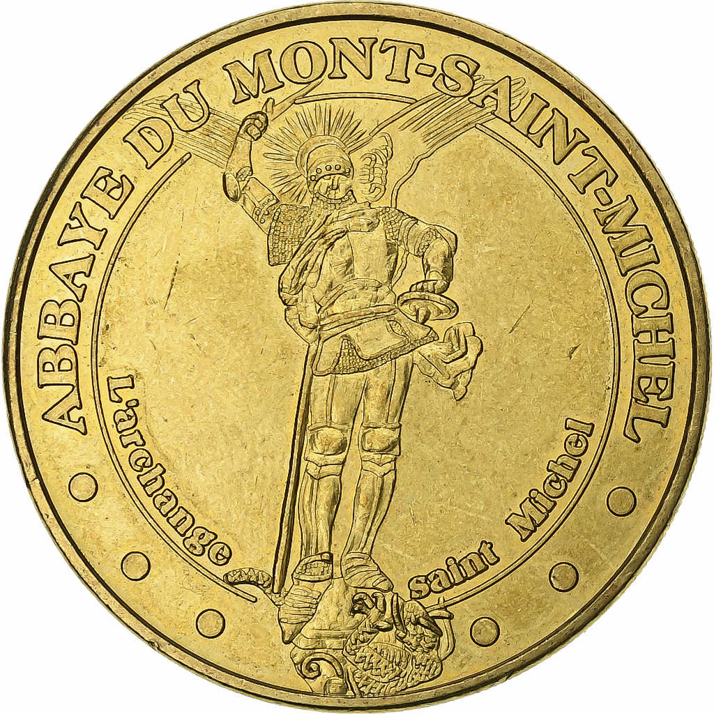 France, Token, 50/ Abbaye du Mont-Saint-Michel, 2015, Copper-nickel Aluminium