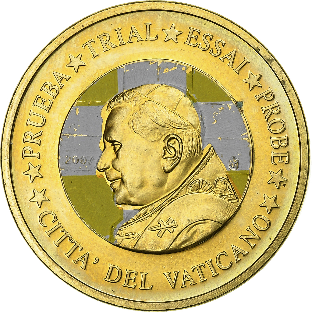 Vatican, 20 Euro Cent, 20 C, Essai-Trial Benoit XVI, 2007