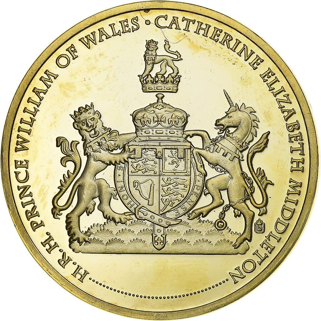 United Kingdom, Medal, William et Kate, The Royal Wedding, Copper Gilt, 