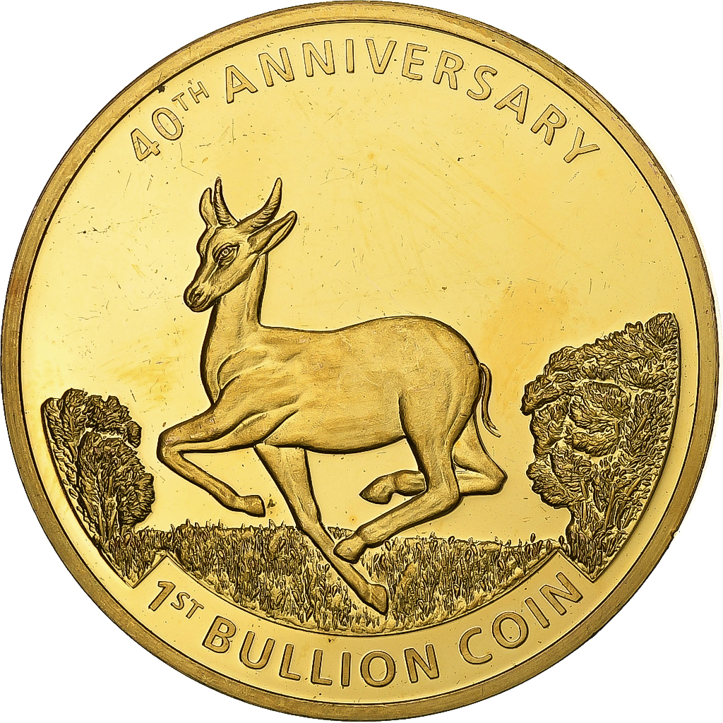 South Africa, Medal, 40th Anniversary, 1st Bullion Coin, Copper Gilt, 