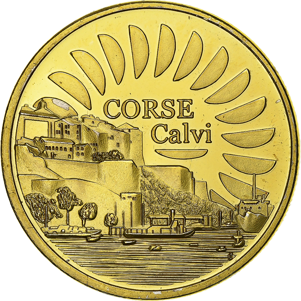 France, Token, Corse - Calvi, Copper-nickel Aluminium, Souvenirs et Patrimoine