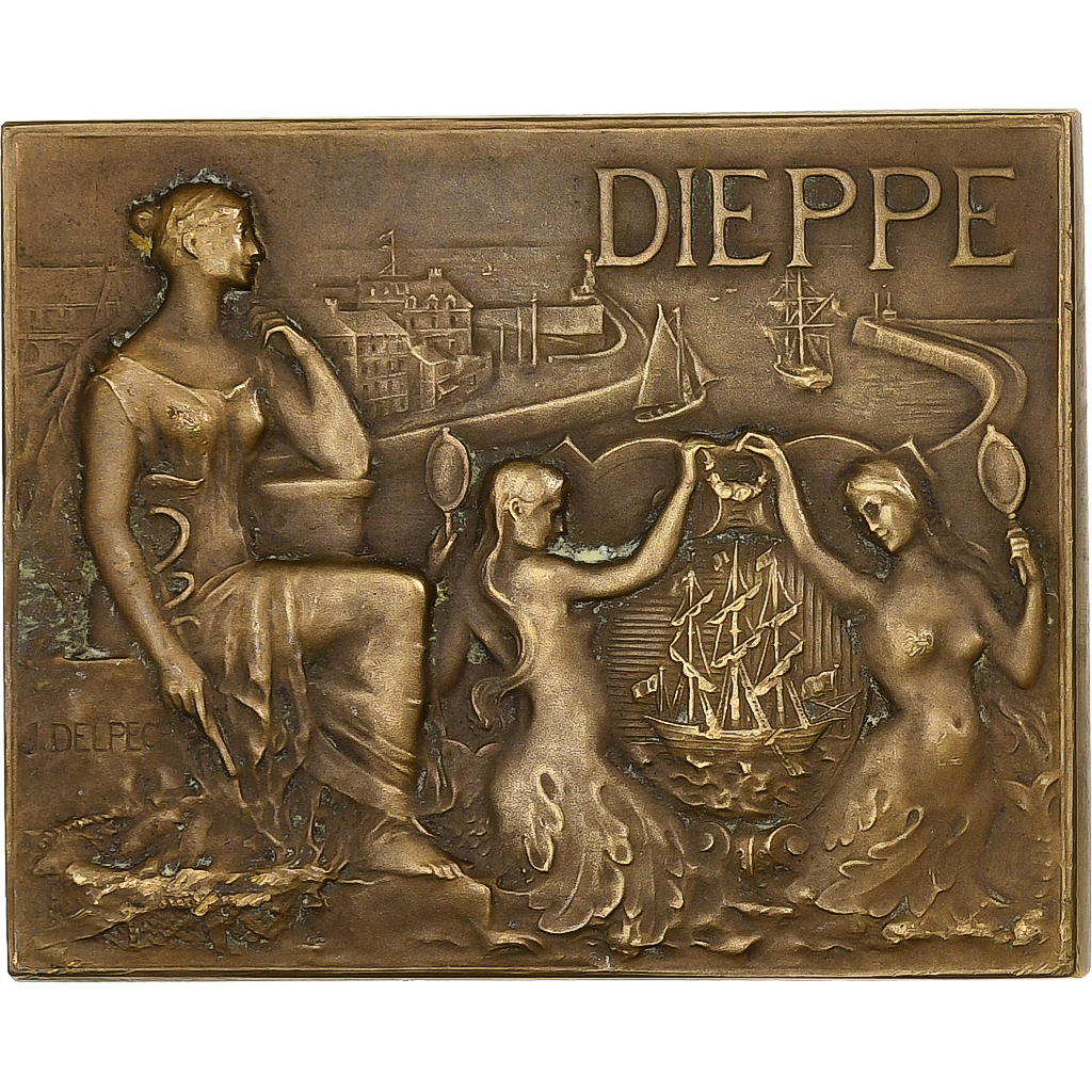 France, Medal, Ville de Dieppe, n.d., Bronze, Delpech, 