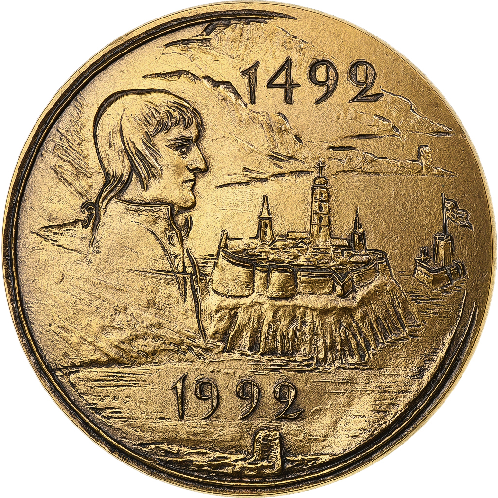 France, Medal, Ajaccio, Cinq Siècle d'Histoire, 1992, Bronze, 