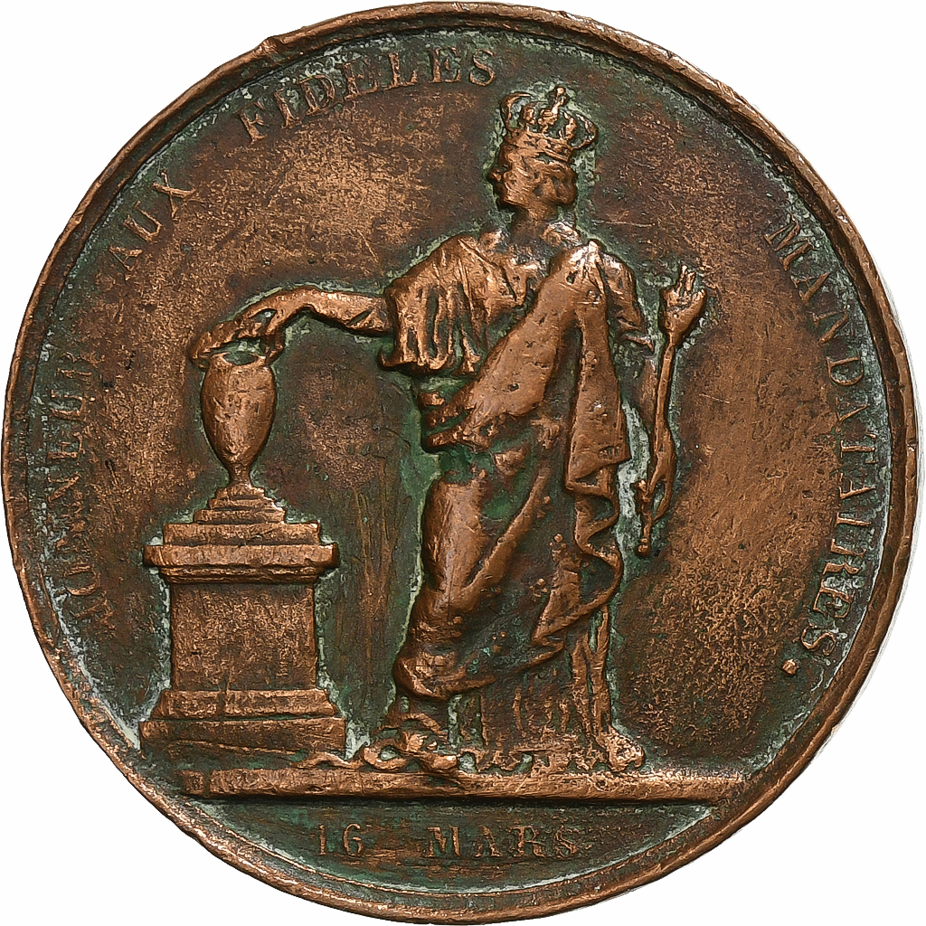 France, Medal, Fidèles Mandataires, Électeurs Constitutionnels, 1830, Bronze