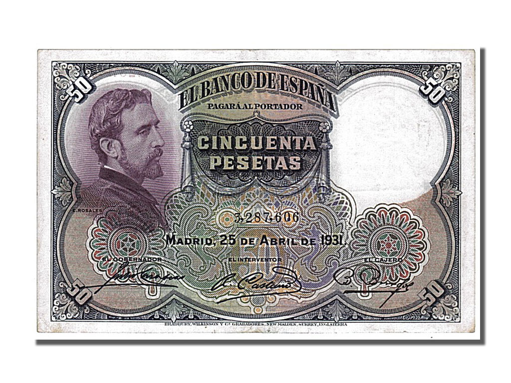 Banknote, Spain, 50 Pesetas, 1931, 1931-04-25, AU(55-58)