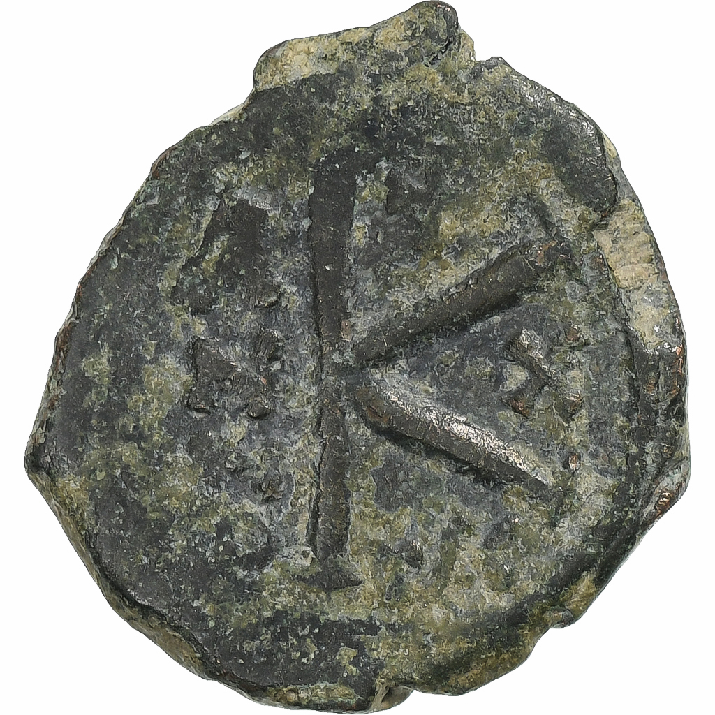 Maurice Tiberius, Half Follis, 591-592, Thessalonica, Bronze, 