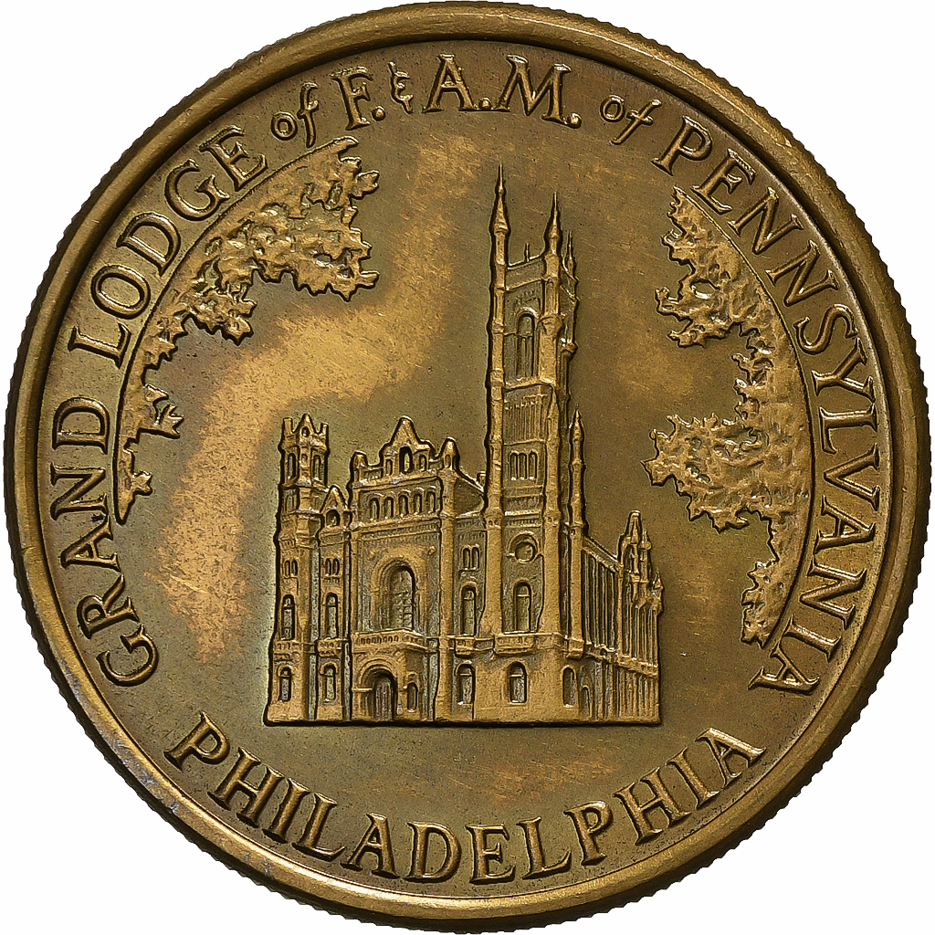 United States, Medal, John L. McCain, Grand Master of Masons, Pennsylvania