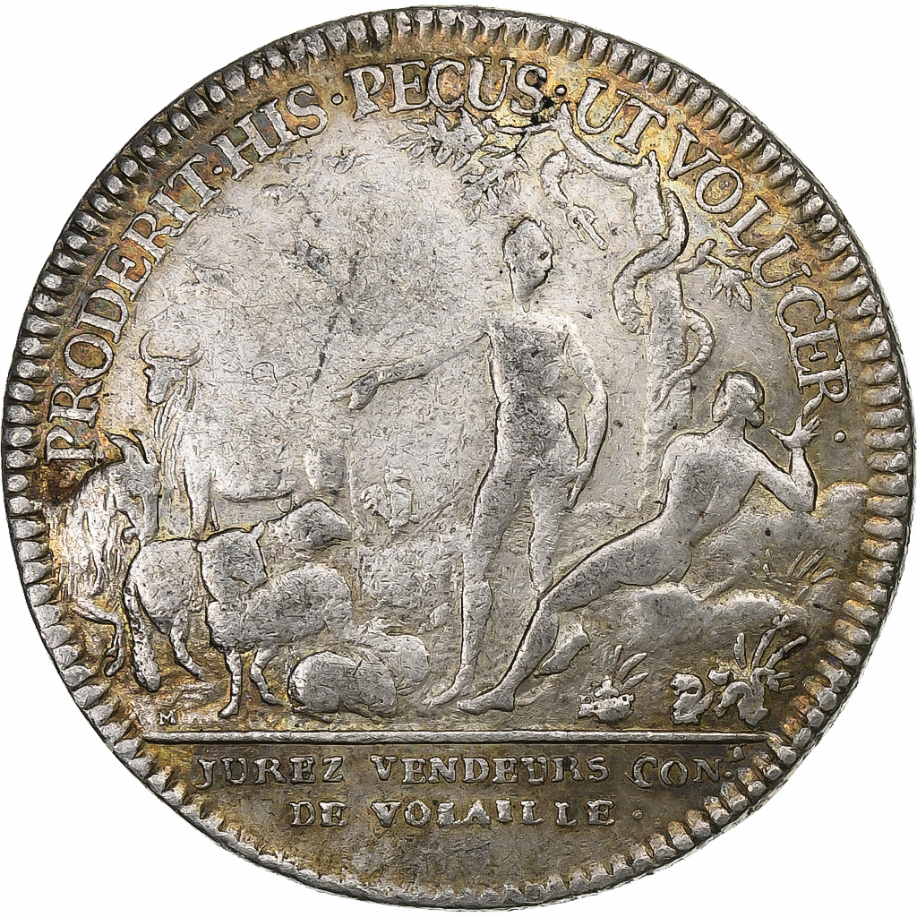 France, Token, Louis XV, Corporations, Jurés Vendeurs de Volailles, n.d.