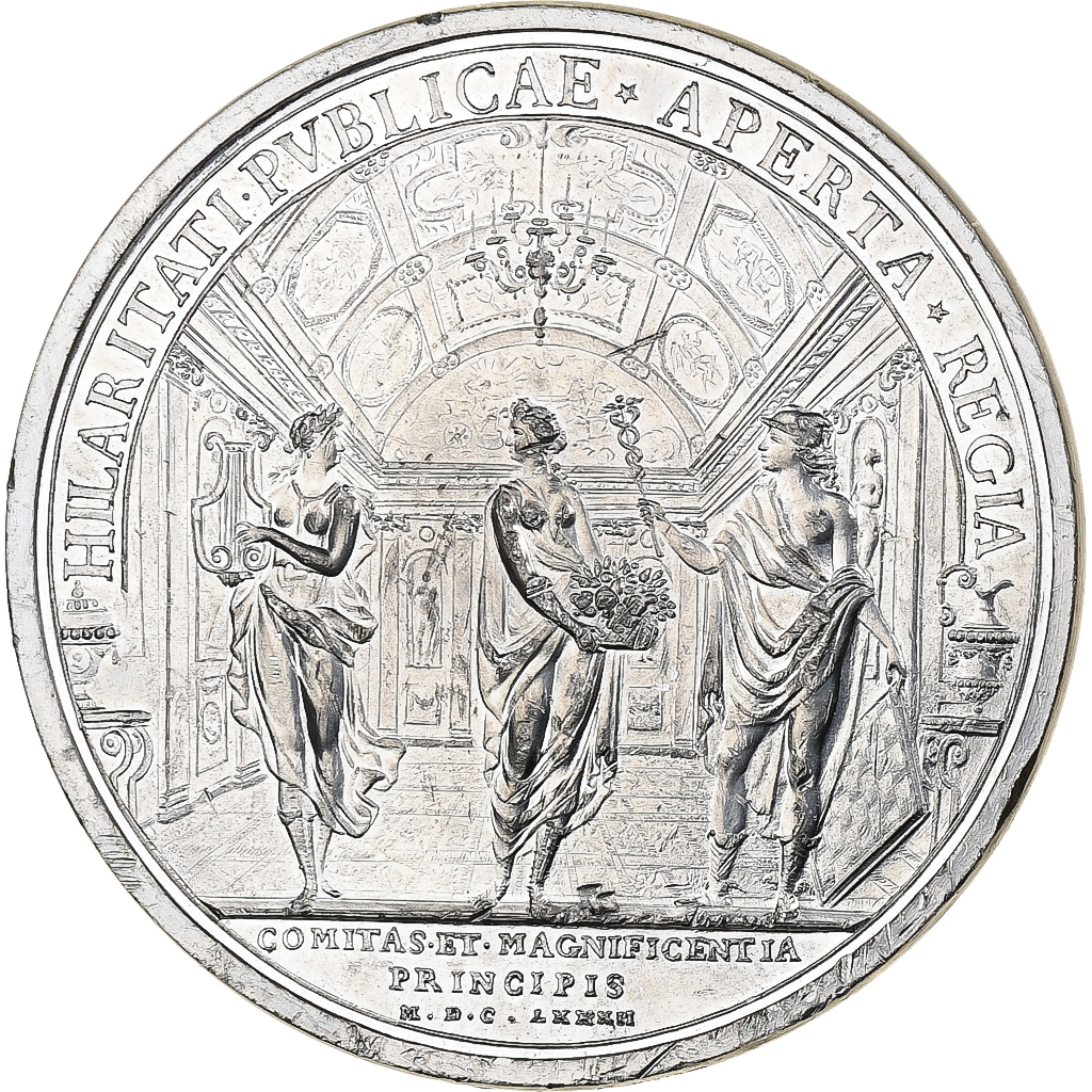France, Medal, Louis XIV, Les Appartements Royaux à Versailles, n.d., Tin