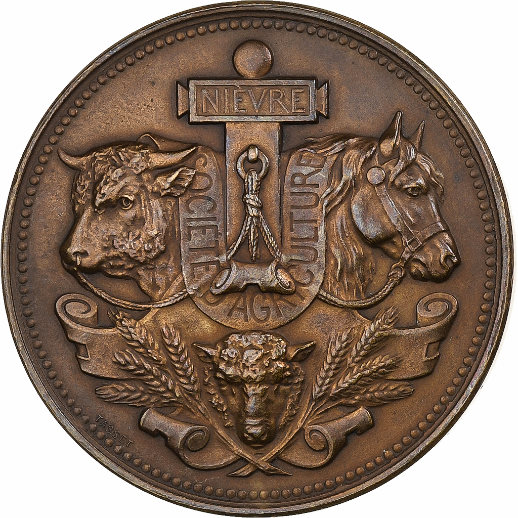 France, Medal, Société Départementale d'Agriculture de la Nièvre, n.d.
