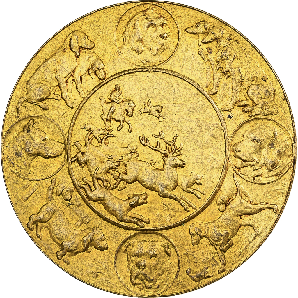 France, Medal, Société Canine Berry-Nivernais, n.d., Gilt Bronze, AU