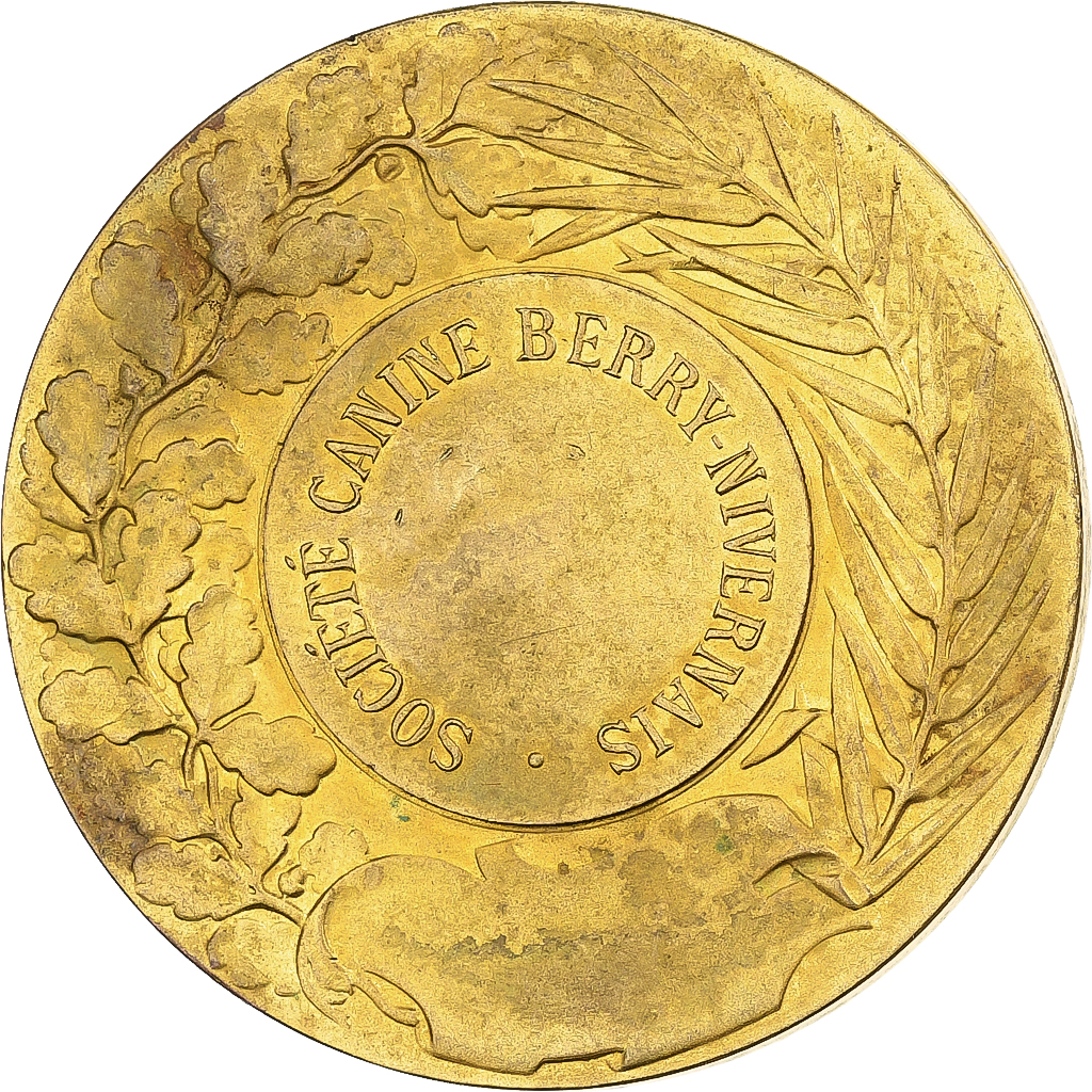 France, Medal, Société Canine Berry-Nivernais, n.d., Gilt Bronze, AU