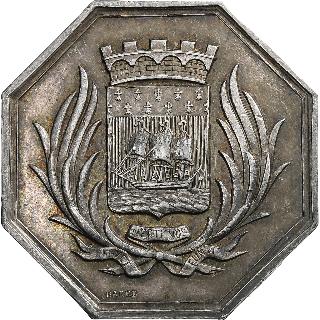 France, Token, Chambre de Commerce de Nantes, n.d., Silver, Barre, 