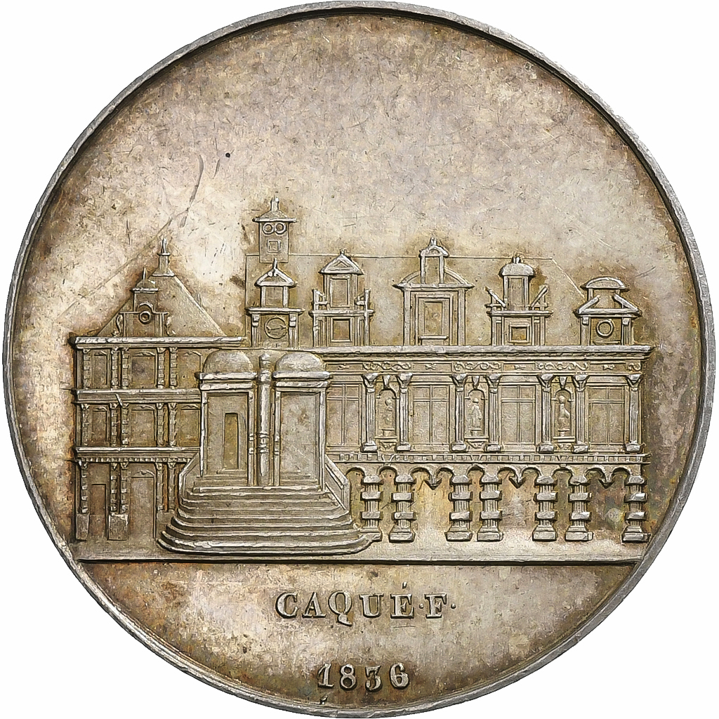 France, Token, Conseil Municipal de La Rochelle, 1836, Silver, Caqué, 