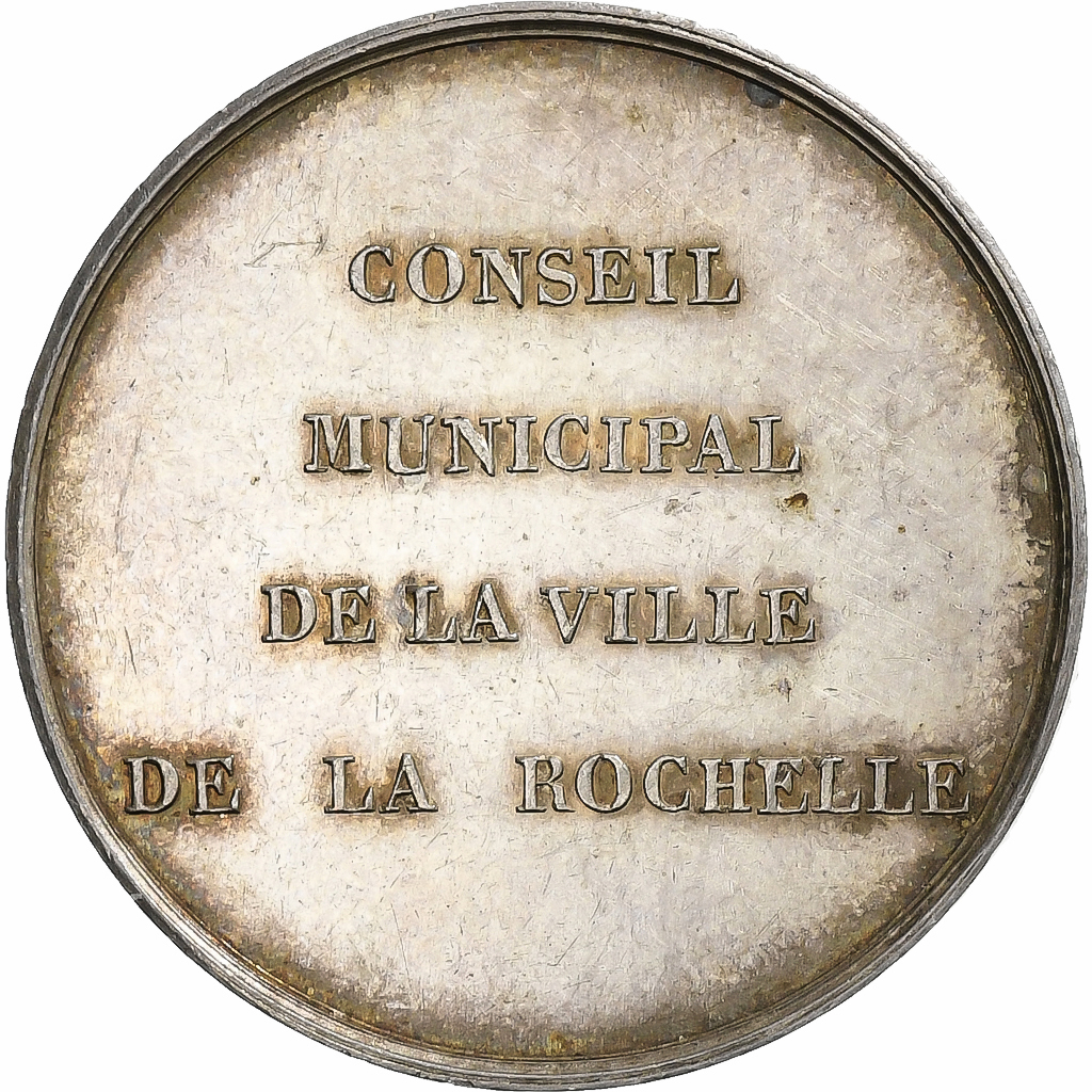 France, Token, Conseil Municipal de La Rochelle, 1836, Silver, Caqué, 