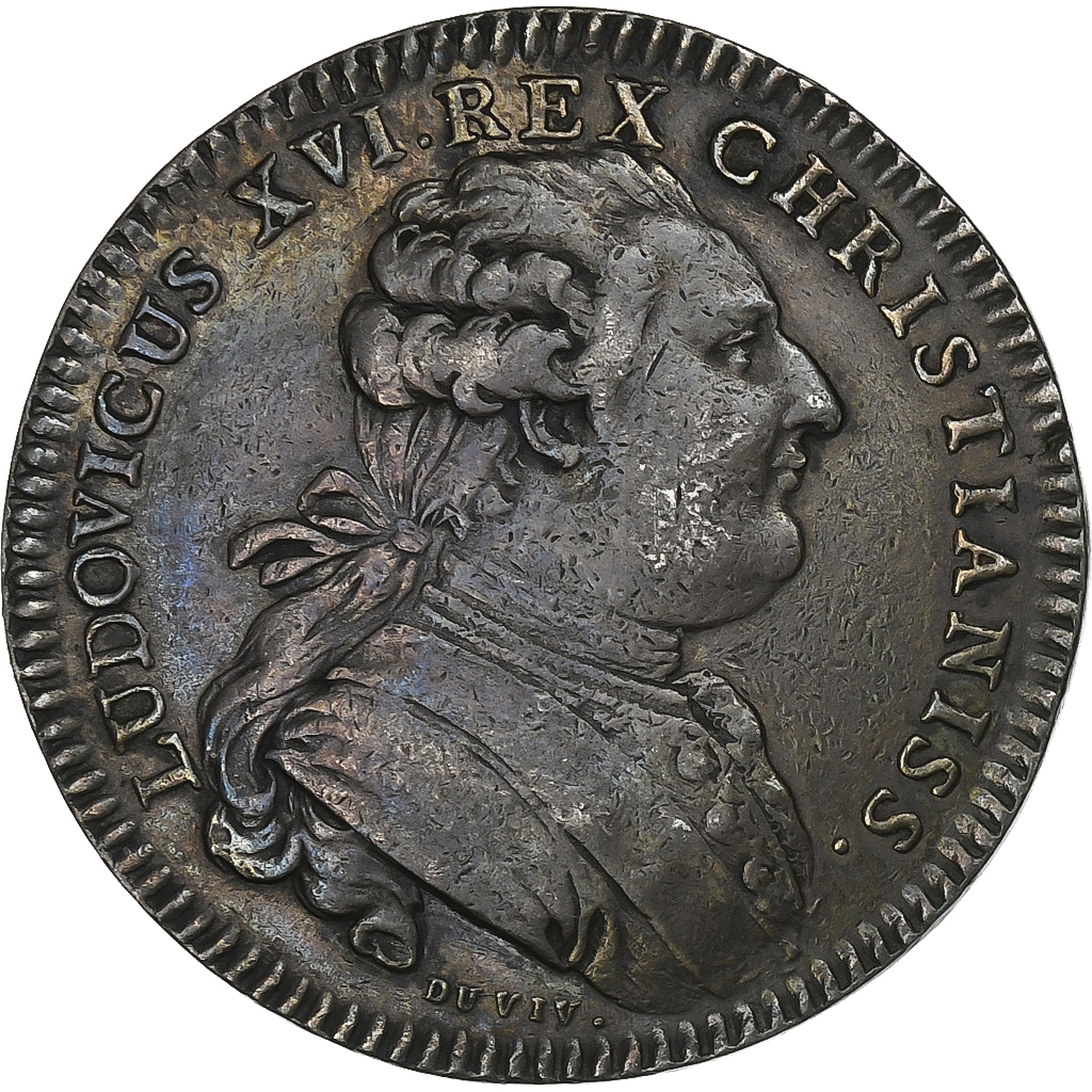 France, Token, Louis XVI, Hercule, les Six Corps des Marchands, n.d., Silver