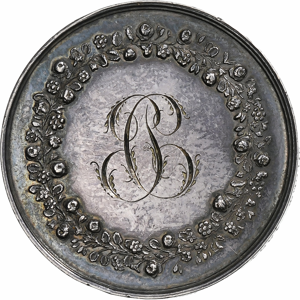France, Médaille de mariage, 1854, Silver, Montagny, 