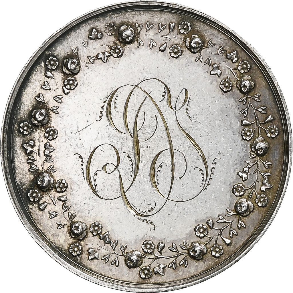 France, Marriage medal, 1852, Silver, Montagny, 