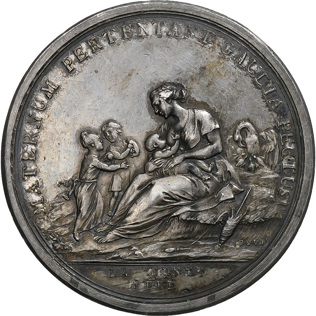Frankrijk, Medaille, Bonne mère/Bon chef de famille, n.d., Zilver