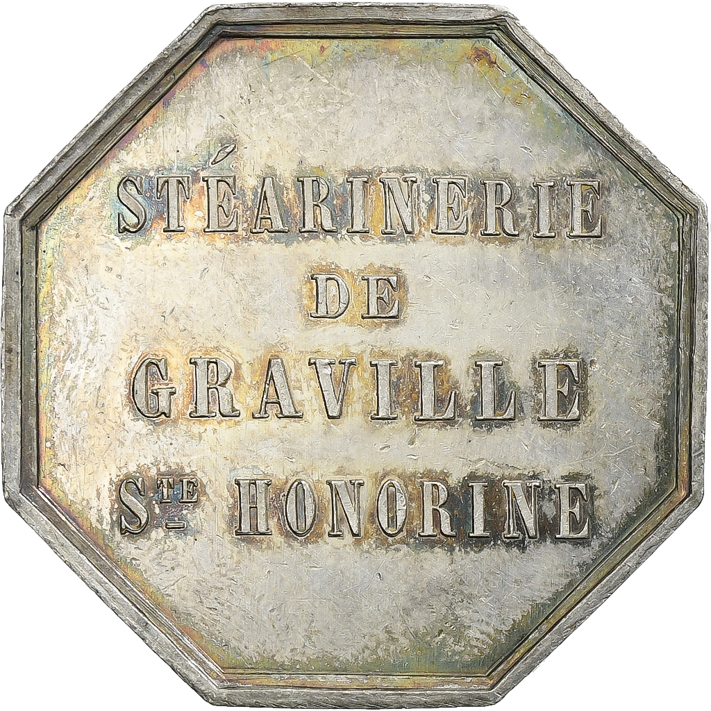 Frankrijk, Token, Stéarinerie de Graville-Ste-Honorine, Le Havre, 1863, Zilver