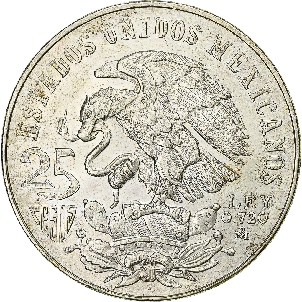 Mexico, 25 Pesos, Summer Olympics - Mexico, 1986, Mexico City, Silver,
