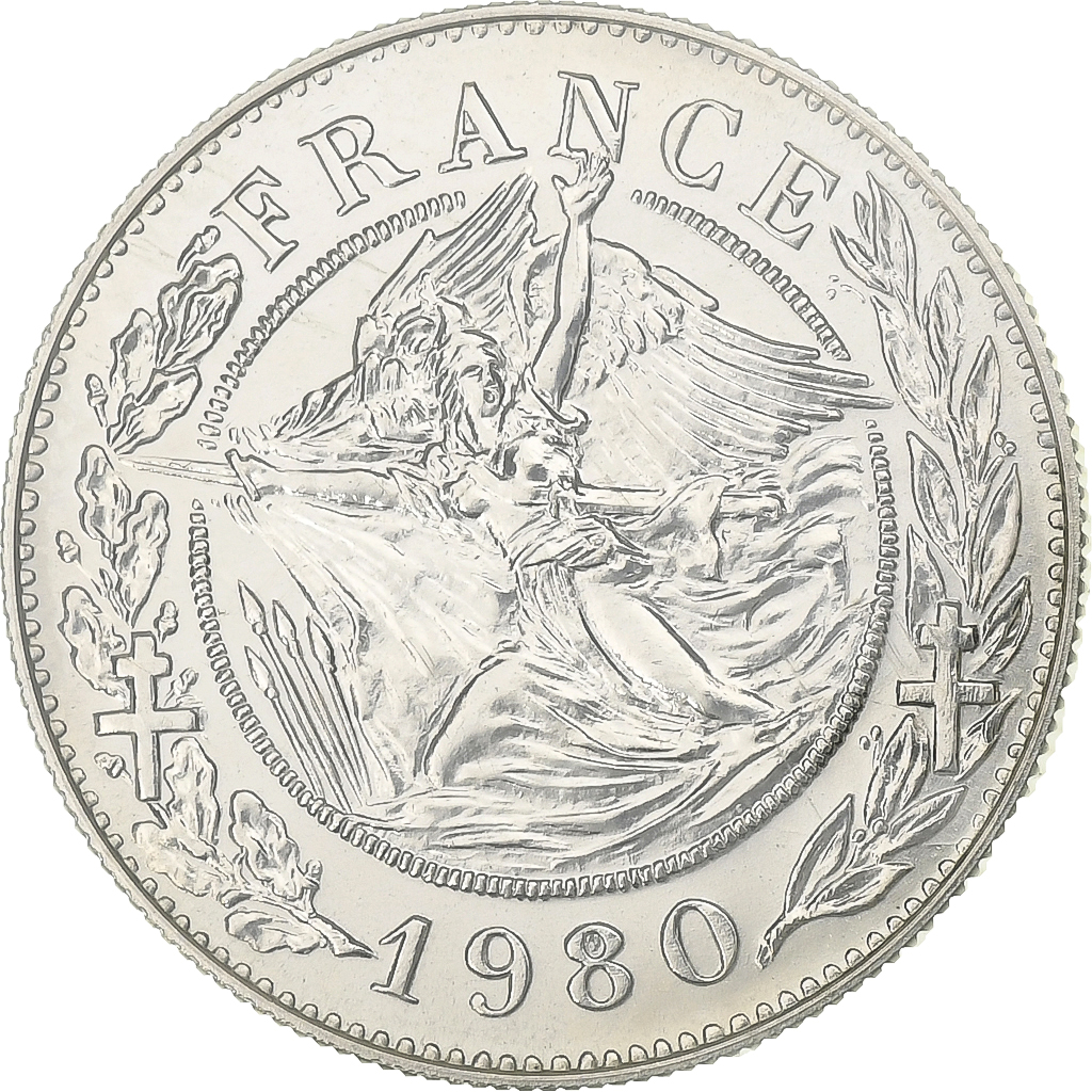 France, Medal, Général De Gaulle, 1980, Silver, Santucci, 