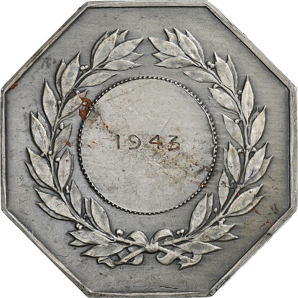 France, Token, Caisse d'Épargne de Bernay, 1943, Silver, Dubois.H, 