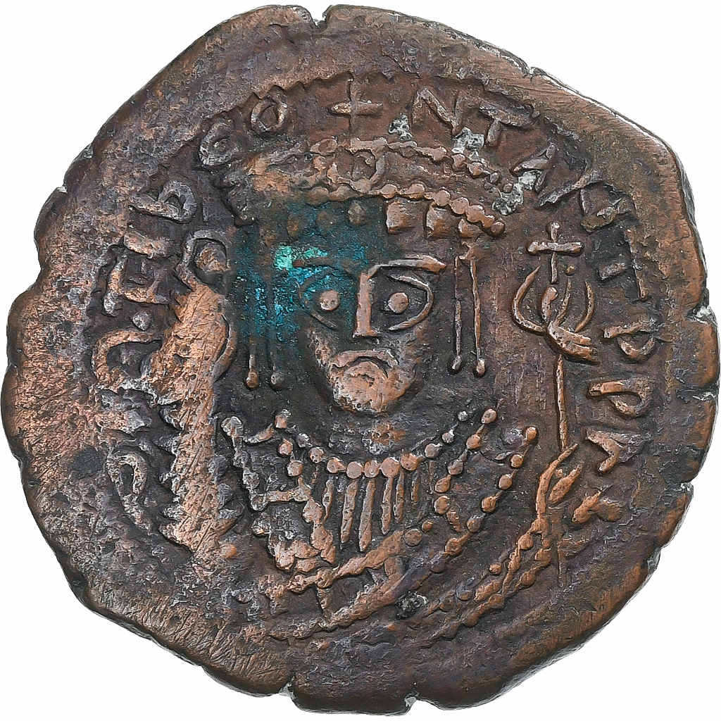 Tiberius II Constantine, Follis, 579-580, Constantinople, Bronze, 